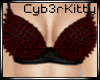S* Black/Red spiked bra