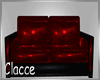 C red black 2 seat couch