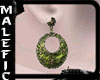 +m+ green hoop earrings