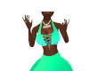 V. Green Animated Top