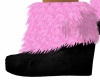 pink fur boot