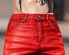 é Red Leather Pants