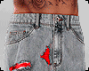 Ripped Red Pants