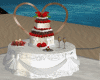 *B* Heart Wedding Cake