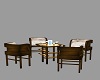 bar stools w/table brown