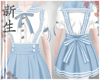 ☽ School Dress Blue.