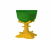 green crystal goblet