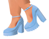 Cyan Chunky Heels