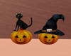Cat w/Pumpkins Seat 🎃