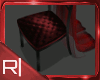 R|Draped Chair-Red/Black