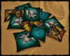 Aqua Wolf Pillows
