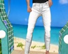 Skinny White Beach Jeans