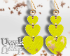 Heart Yellow Earrings