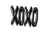 XOXO Black Balloons