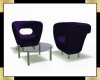 (Y71) Purple Chairs/Tabl