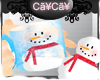 CaYzCaYz Mug~SnowManBlue
