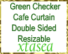 Green Checker Curtain