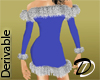 Fur/Feather Trim Dress