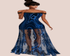 Blue Pattern Lace Gown