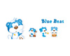 Blue Bear2 Stickers