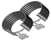 Blk Diamond bracelet set