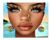 colorful ball earring
