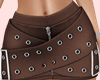E* Brown Belted Skirt