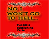 I won't go to Hell