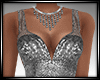 Brenna Silver Gown Set