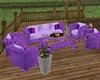 purple wicker set