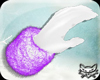 ! PurpleWhite fur gloves
