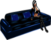 (AL)Blue Velour Sofa 