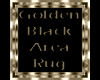 Golden Black Area Rug