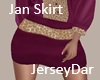 Jan Skirt Wine & Gold
