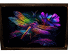Neon Dragonfly Art