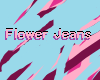 Cute flower jeans