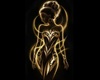 Neon Gold Woman Sign