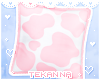 [T] Cow pillow Pink