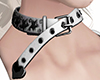 White leather choker