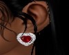 RUBY *HEART* EARRINGS