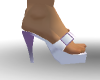 Prpl/white platfrm heels