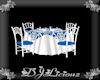 DJL-DiningSet BluePlatn