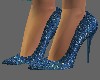 blue sequin heels