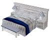 Blue and Gray bed