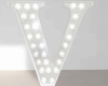 Anim White Glit Letter V