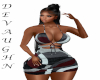 NESSI GREY PRNT DRESS