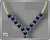 Navy Blue Gold Necklace