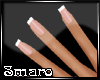 ~S~ Pink french sq nails