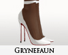 Loub white nylon heels
