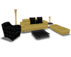 GOLD BLACK COUCH SET
